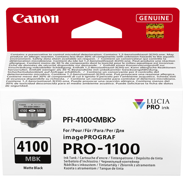 MD_CAN6776C001 Canon - Cartuccia PFI-4100 - Nero Matte - 6776C001 - immagine 1