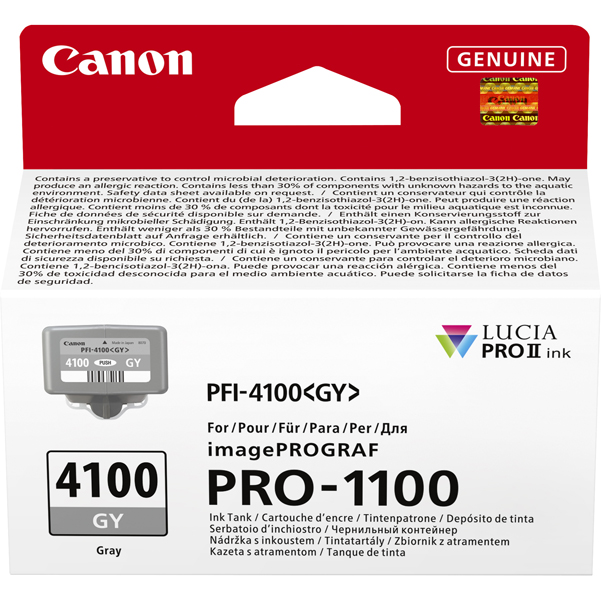 MD_CAN6783C001 Canon - Cartuccia PFI-4100 - Grigio - 6783C001 - immagine 1