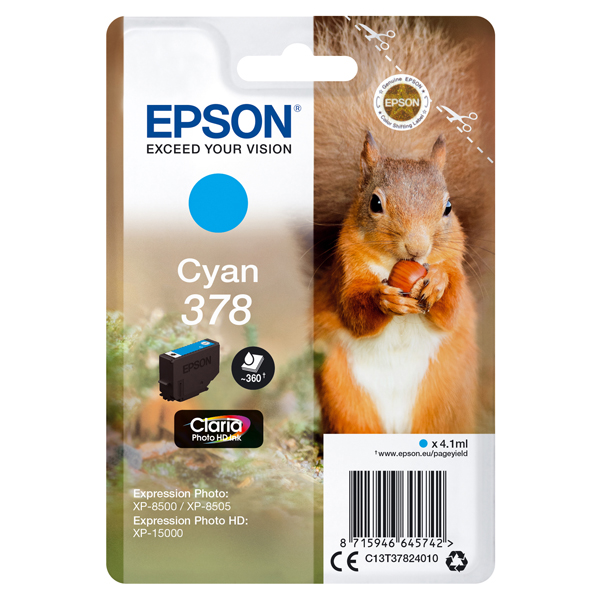MD_EPS37824010 Epson - Cartuccia ink - 378 - Ciano - C13T37824010 - 360 pag - immagine 1