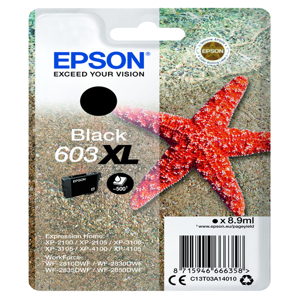 MD_EPST03A14010 Epson - Cartuccia ink - 603XL - nero - C13T03A14010 - 500 pag - immagine 1