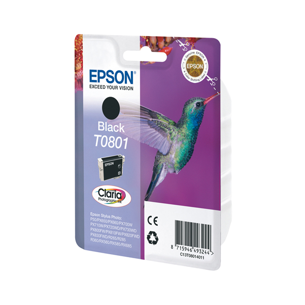 MD_EPST08014011 Epson - Cartuccia ink - Nero Photo - T0801 - C13T08014011 - 7,4ml - immagine 1