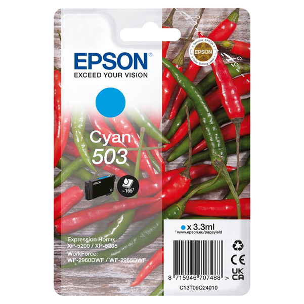 MD_EPST09Q24010 Epson - Cartuccia - Ciano - 503 - C13T09Q24010 - 3,3 ml - immagine 1