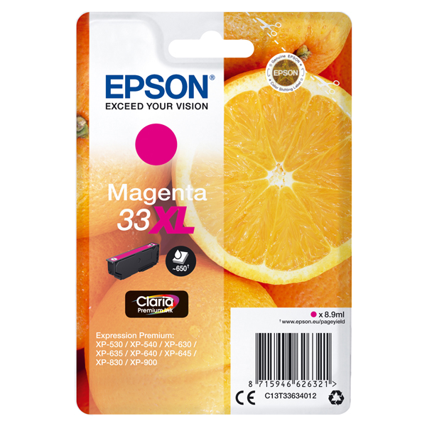 MD_EPST33634012 Epson - Cartuccia ink - 33XL - Magenta - C13T33634012 - 8,9ml - immagine 1
