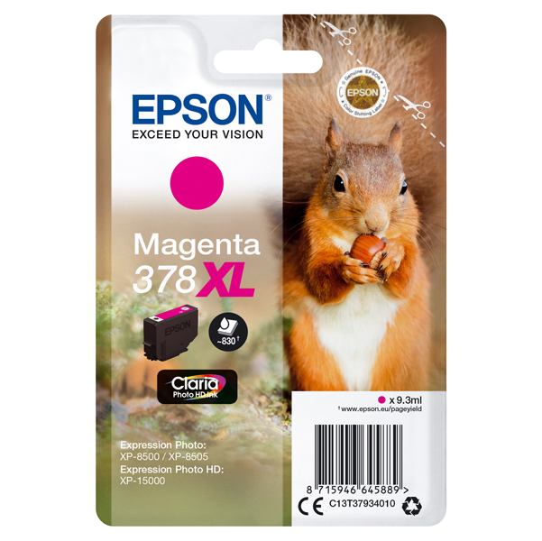 MD_EPST37934010 Epson - Cartuccia ink - 378XL - Magenta - C13T37934010 - 9,3ml - immagine 1