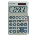 Sharp - Calcolatrice tascabile - EL240SAB Bianco/Grigio - 8 cifre