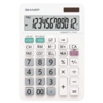 Sharp - Calcolatrice da Tavolo EL-334W - con cavalletto - 12 cifre - EL-334W