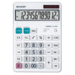 Sharp - Calcolatrice da tavolo - Bianca - EL 340W - 12 cifre