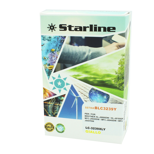 MD_SSTINKBLC3239Y Starline - Cartuccia Ink per print C/BROTHER LC-3239XLY - Giallo - immagine 1