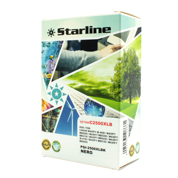 MD_SSTINKC2500XLB Starline - Cartuccia ink - per Canon - Nero - PGI-2500XLBK - 74,6ml - immagine 1