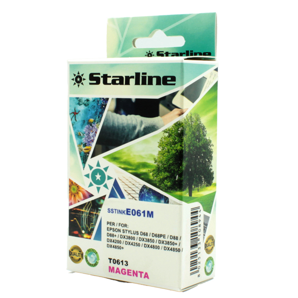 MD_SSTINKE061M Starline - Cartuccia ink - per Epson - Magenta - C13T061340 - T0613 - 14ml - immagine 1