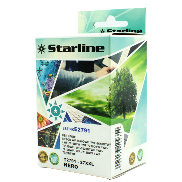 MD_SSTINKE2791 Starline - Cartuccia ink - per Epson - Nero - C13T27914012 - 27XXL -43,4ml - immagine 1