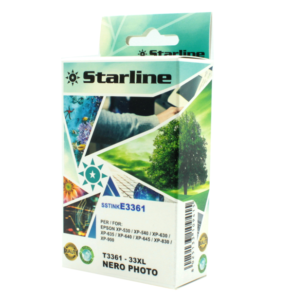 MD_SSTINKE3361 Starline - Cartuccia ink - per Epson - Nero Photo -C13T33614012 - 33XL -11 ml - immagine 1