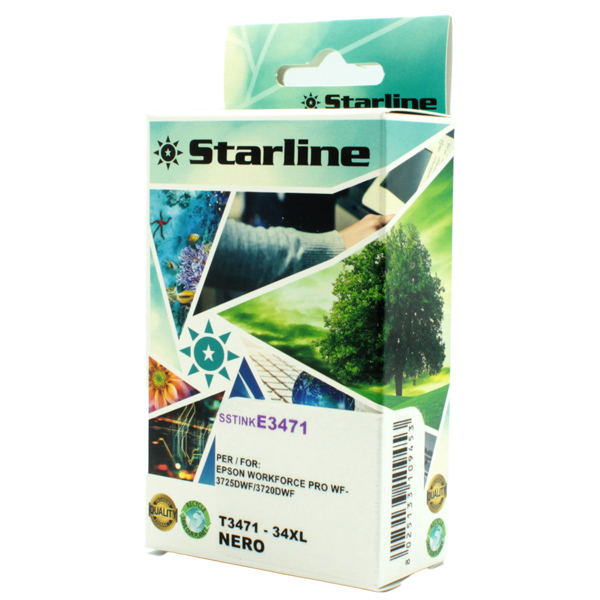 MD_SSTINKE3471 Starline - Cartuccia ink - per Epson - Nero - C13T34714010 - 34XL 16,30ml - immagine 1