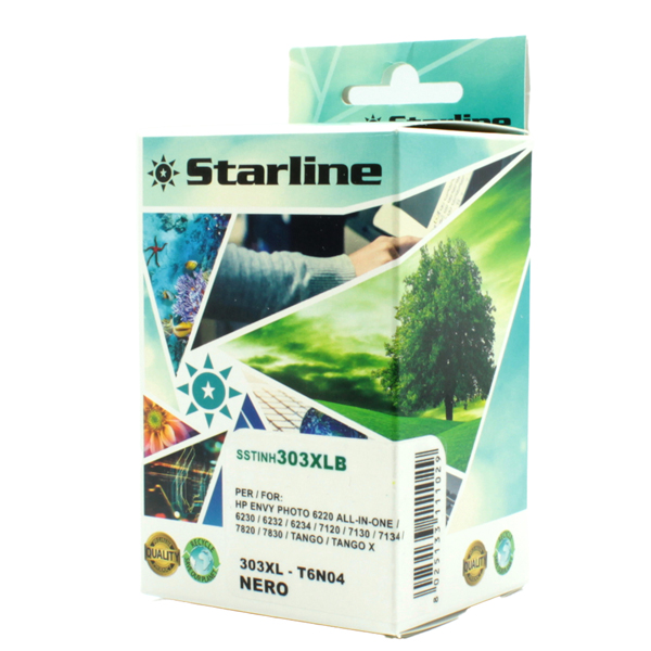 MD_SSTINKH303XLB Starline - Cartuccia Ink Compatibile - per HP - Nero - 303XL- 24 ml - immagine 1
