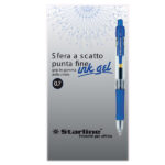 Penna a sfera a scatto con inchiostro gel - punta fine 0,7mm - blu - Starline