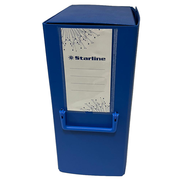 MD_STL5090 Scatola archivio con maniglia - dorso 16 cm - 25 x 35 cm - blu - Starline - immagine 1
