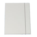 Cartella 3 lembi con elastico Queen - A4 - dorso variabile - cartone plastificato - bianco - Starline