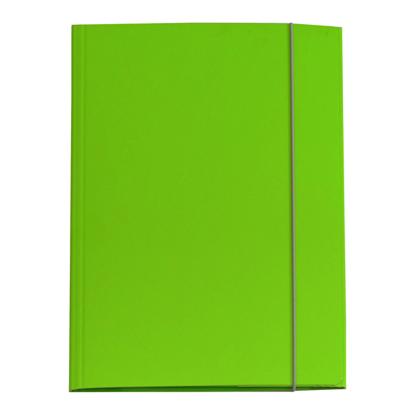 MD_STL5207 Cartella 3 lembi con elastico Queen - A4 - dorso variabile - cartone plastificato - verde prato - Starline - immagine 1