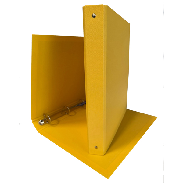 MD_STL7029 Raccoglitore King - 22 x 30 cm - 4 anelli tondi 30 mm - dorso 4 cm - rivestimento in PP - giallo - Starline - immagine 1