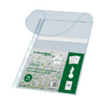 Buste forate con soffietto e patella - spessore 25 mm - liscio - 21 x 30 cm - trasparente - Starline