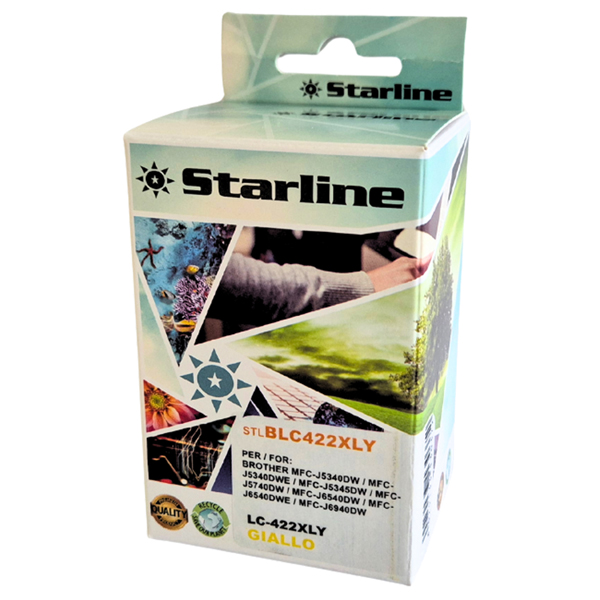 MD_STLBLC422XLY Starline Cartuccia Giallo per Brother LC-422XLY - immagine 1