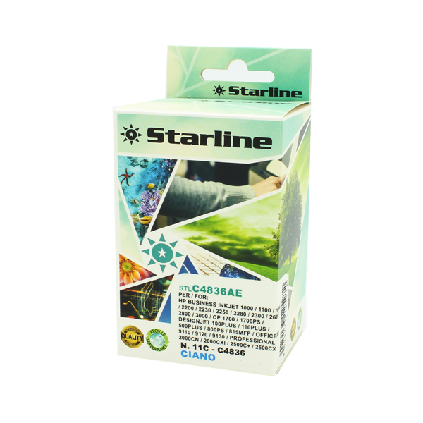 MD_STLC4836AE Starline - Cartuccia ink Compatibile per HP 11- Ciano - 28 ml - immagine 1