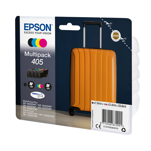 MD_epst05g64010 Epson - Cartuccia Multipack DURABriteUltra 405 - BK/C/M/Y - C13T05G64010 - immagine 1