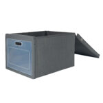 Scatola Ideabox - pieghevole - 30 x 40 x 25 cm - grigio - Perfetto - immagine 2