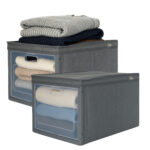 Scatola Ideabox - pieghevole - 30 x 40 x 25 cm - grigio - Perfetto - immagine 5