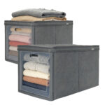 Scatola Ideabox - pieghevole - 30 x 50 x 30 cm - grigio - Perfetto - immagine 5