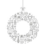 Stencil per vetri - foglio A2 - 'NATALE' - Securit - set 3 pezzi - immagine 2