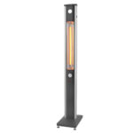 Stufa Tucano - esterno verticale e orizzontale - 2200 W - 53 x 33 x 202 cm - nero/argento - CFG - immagine 2