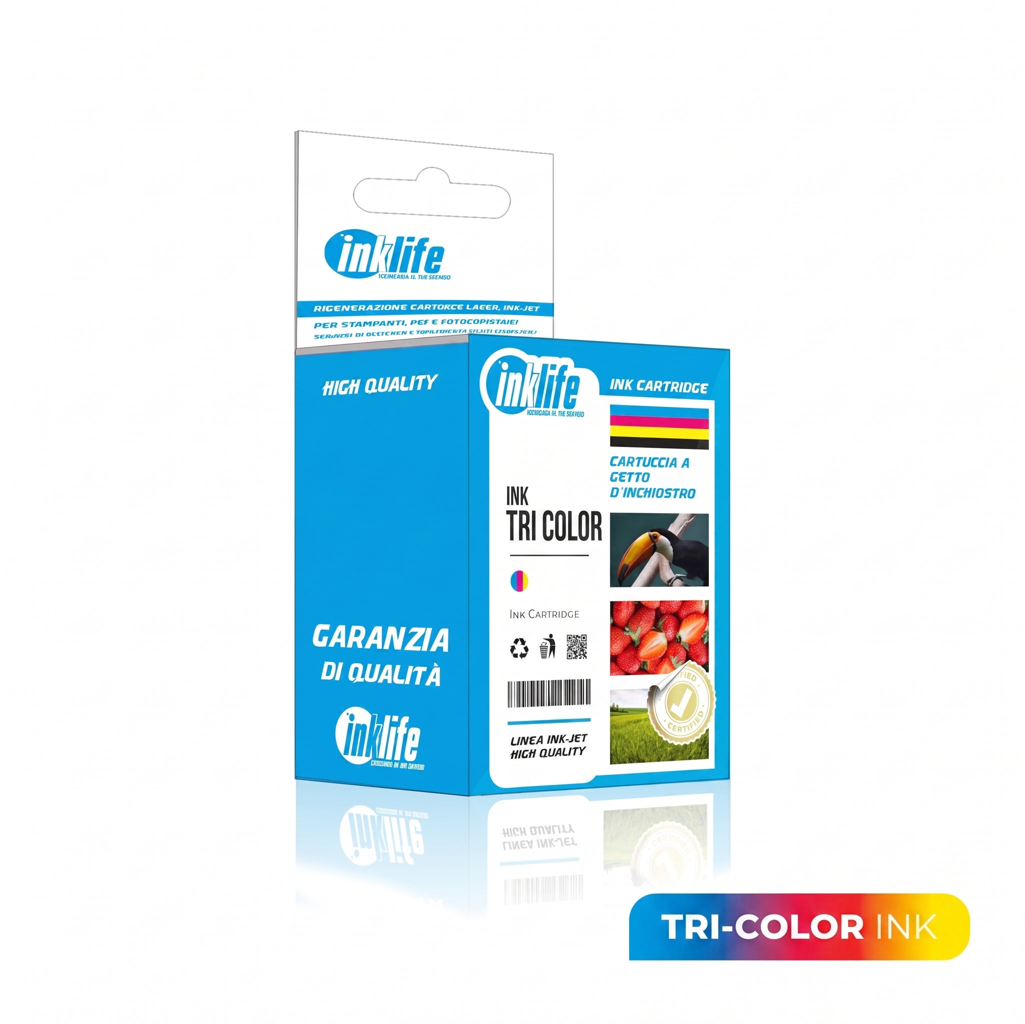 INKTRI Ricostruito Inklife HP 28 - C8728AE Colori 18 ML - Alta Capacita' - immagine 1