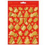 Stickers adesivi fustellati - motivi natale - oro - Rex Sadoch