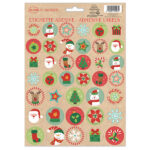 Stickers adesivi fustellati - motivi natale - colori assortiti - Rex Sadoch