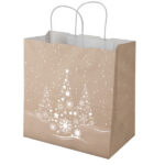Shopper - maniglie cordino - 32 x 23 x 35 cm - carta kraft - Xmas Dream - avana - Mainetti Bags - conf. 25 pezzi