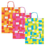 Shopper Mattoncini - con manici - 26 x 36 x 12 cm - colori assortiti - Rex Sadoch