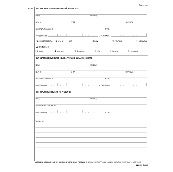 MD_70039 Registro anagrafica condominiale - 297 x 210mm - 48 fogli - Edipro - immagine 1