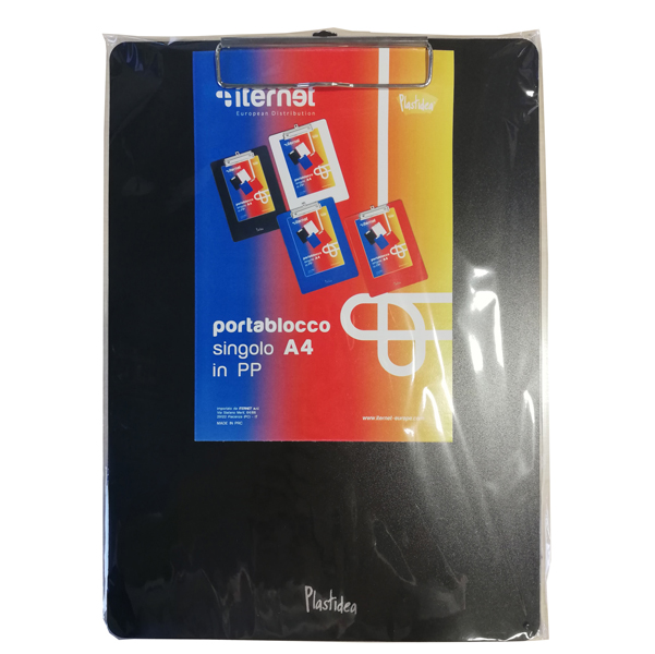 MD_74060 Portablocco con molla in metallo - copertina in PPL - A4 - nero - Iternet - immagine 1