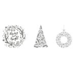 Stencil per vetri - foglio A2 - 'NATALE' - Securit - set 3 pezzi