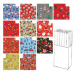 Rotolo carta regalo natale - 3 x 1 m - fantasia bambini - colori assortiti - Rex Sadoch