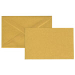 Biglietto natale neutro - con busta - 9 x 14 cm - oro - Rex Sadoch