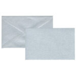 Biglietto natale neutro - con busta - 9 x 14 cm - argento - Rex Sadoch
