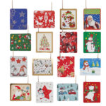 Segnapacco natale - con cordoncino - fantasie assortite - Rex Sadoch
