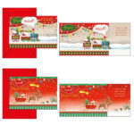 Biglietto auguri Babbo Natale - 11,7 x 17 cm orizzontale - fantasie assortite - Kartos